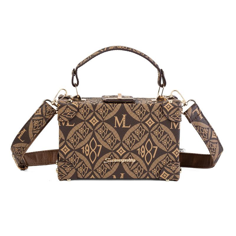 New portable box bag women's mobile phone bag versatile fashion shoulder messenger bag