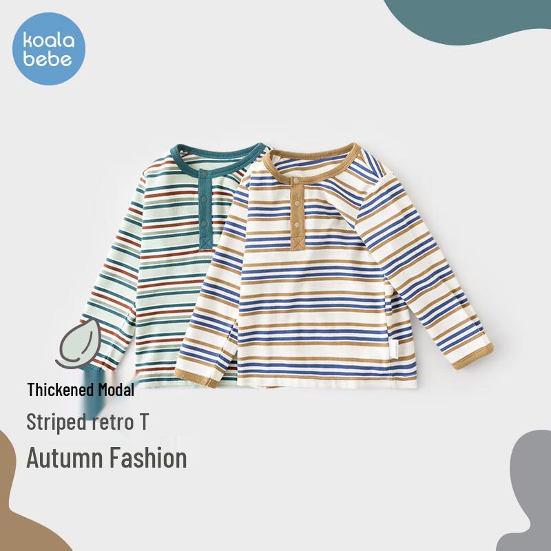 Unisex Kids  Retro Stripe Long-Sleeve Top 80