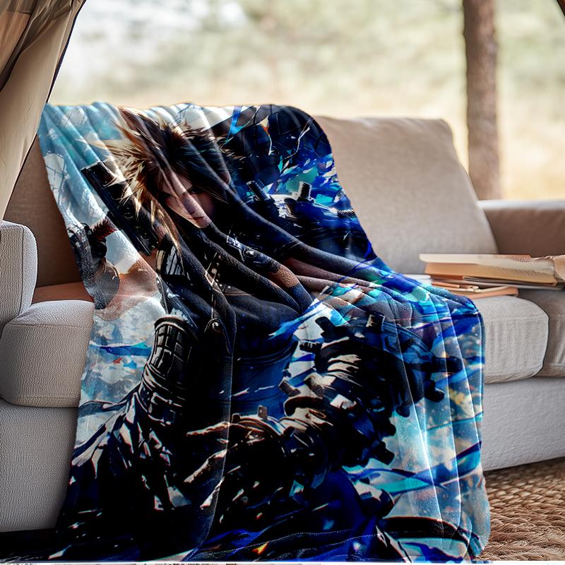Cloud's Fantasy Journey Game Blanket Lightweight Ideal Bedding Blanket Perfect for Travel, Camping, Living Rooms, Offices, Sofas, Fan Christmas gift