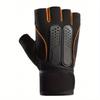 1pair Fitness Anti-Slip Protection Gloves with Wrist Support, Half-Finger, Long Style, Suitable for Cycling, Riding Motorcycle and Skiing