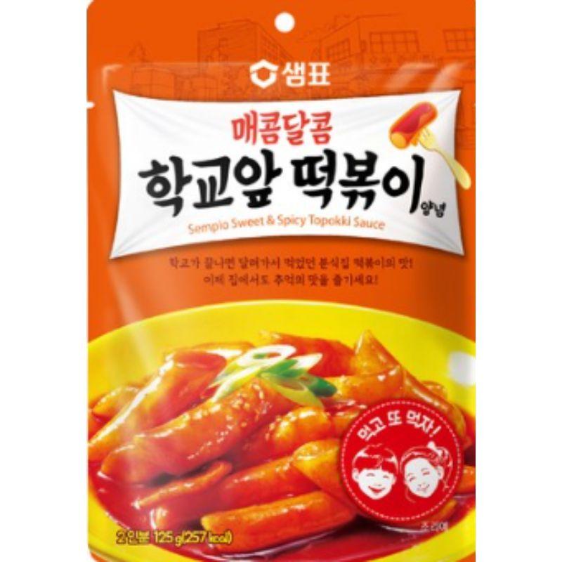 Sempio School Style Tteokbokki Sauce Korean Sweet Spicy Rice Cake Sauce 125g x2 1set(2ea)