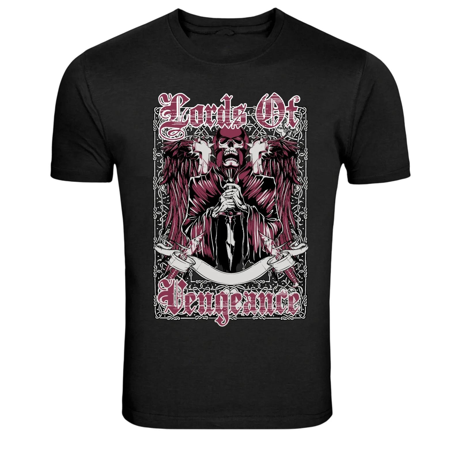 Графическая футболка Lords Of Vengeance с изображением готического черепа и крыльев 4XL