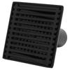 Floor Drain with Removable Cover Grille Square Shaped Shower Drain 10x10cm Black