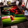 Red and Green Soccer Champion Rug Non-slip Rug Suitable for Living Room and Bedroom Sofas