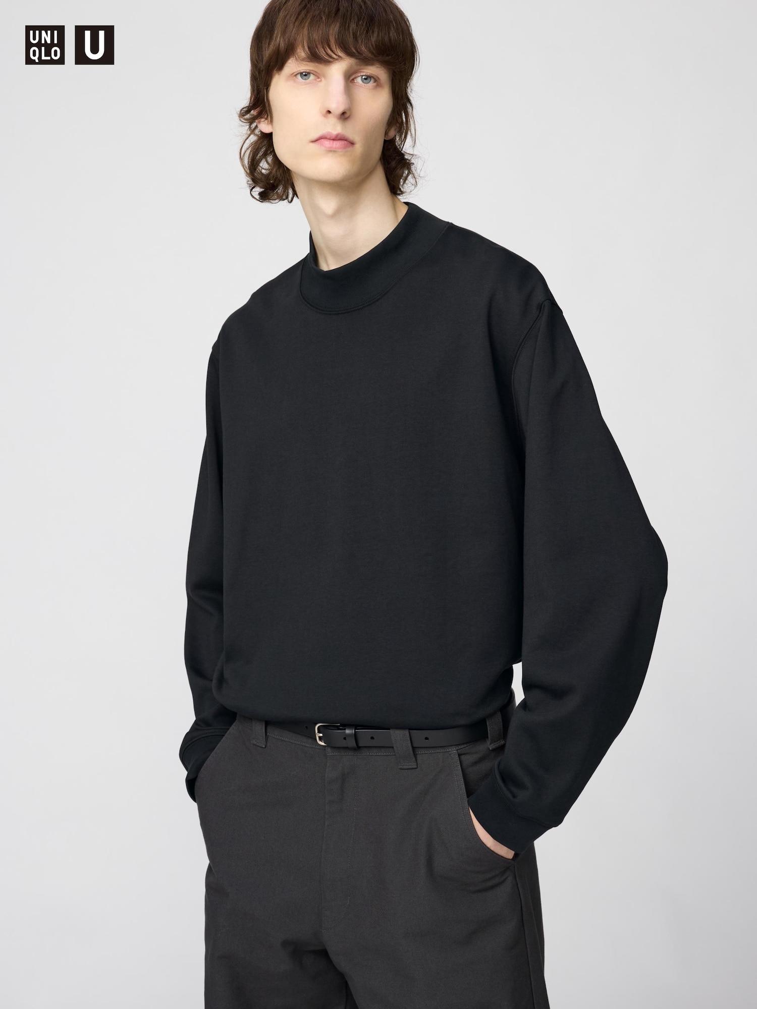

Uniqlo Brushed Mock Neck T shirT Long Sleeve 09 BLACK/L