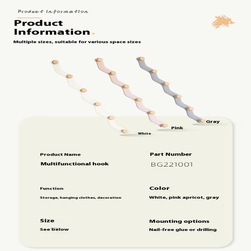 Holzhaken Badezimmer Toilette Handtuchhaken Mantelhaken Stanzfrei Türhänger