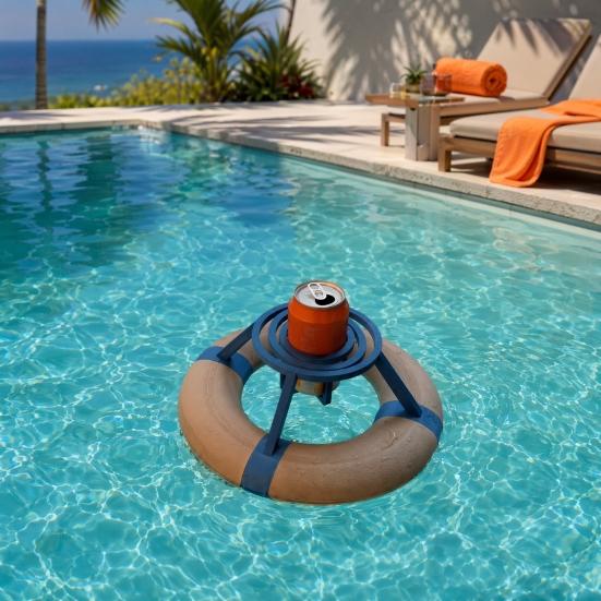 Floating Gyro Cup Holder, The Beer Buoy Floating Drink Holder, Anti Spill Gyro Can Holder, Pool Drink Float for 12oz Standard Cans, Floating Beverage