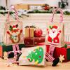 Cartoon Christmas Gift Bag Santa Claus Snowman Reusable Xmas Gift Wrapper Christmas Decoration Linen Long-legged Handbag