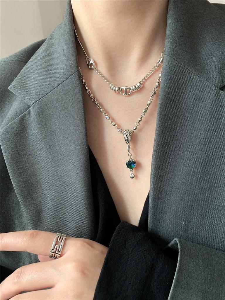 Yinruitai S925 Sterling Silver Retro Pig Nose Spliced Women's Necklace - Light Luxury, High-End Design