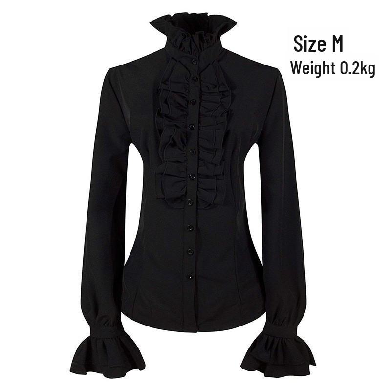 

Элегантная французская плиссированная юбка с длинными рукавами и оборками на высокой талии для женщин на лето Large (L)