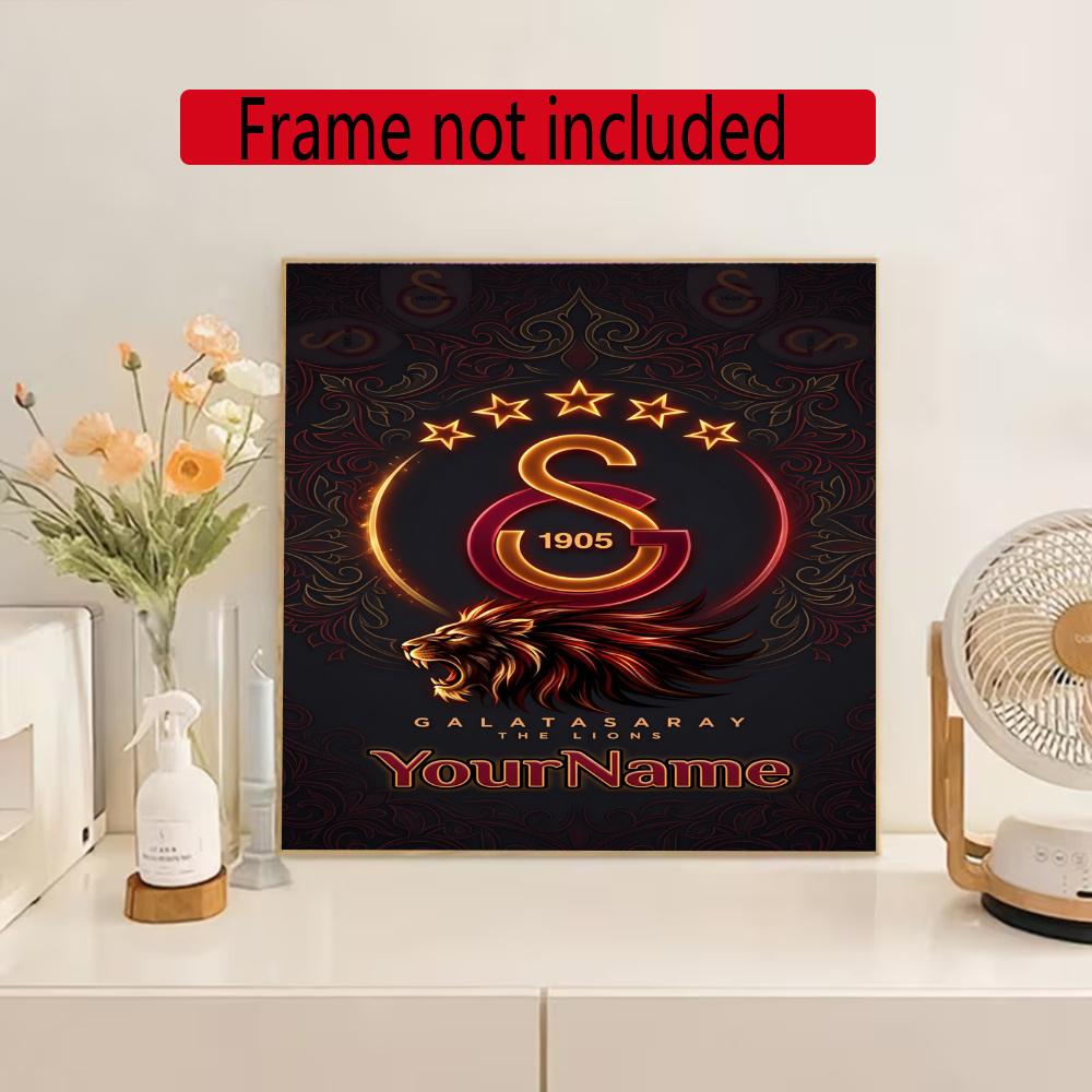Galatasaray Personalized Text Diamond Painting Round Diamond Mosaic Rhinestones Diamond Embroidery Craft Kit Wall Decor Without Frame