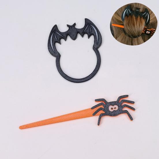 1/2Pcs Halloween Hair Clips Set Bat Weird Halloween Women Hairpins Hair Accessories Holiday Outfits Gifts Photo Props