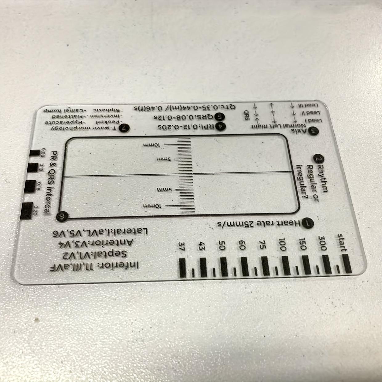 ECG 7 Step Ruler Heartbeat ECG Observation Step Ruler