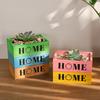 High Quality Creative Flowerpot Rectangle Vintage Succulent Boxes Natural Wooden Decor Pots