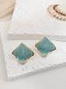 Stainless Steel Enamel Drop Earrings Studs for Women  Fashion Exquisite Temperament Earrings Womens Spring Jewelry Gifts