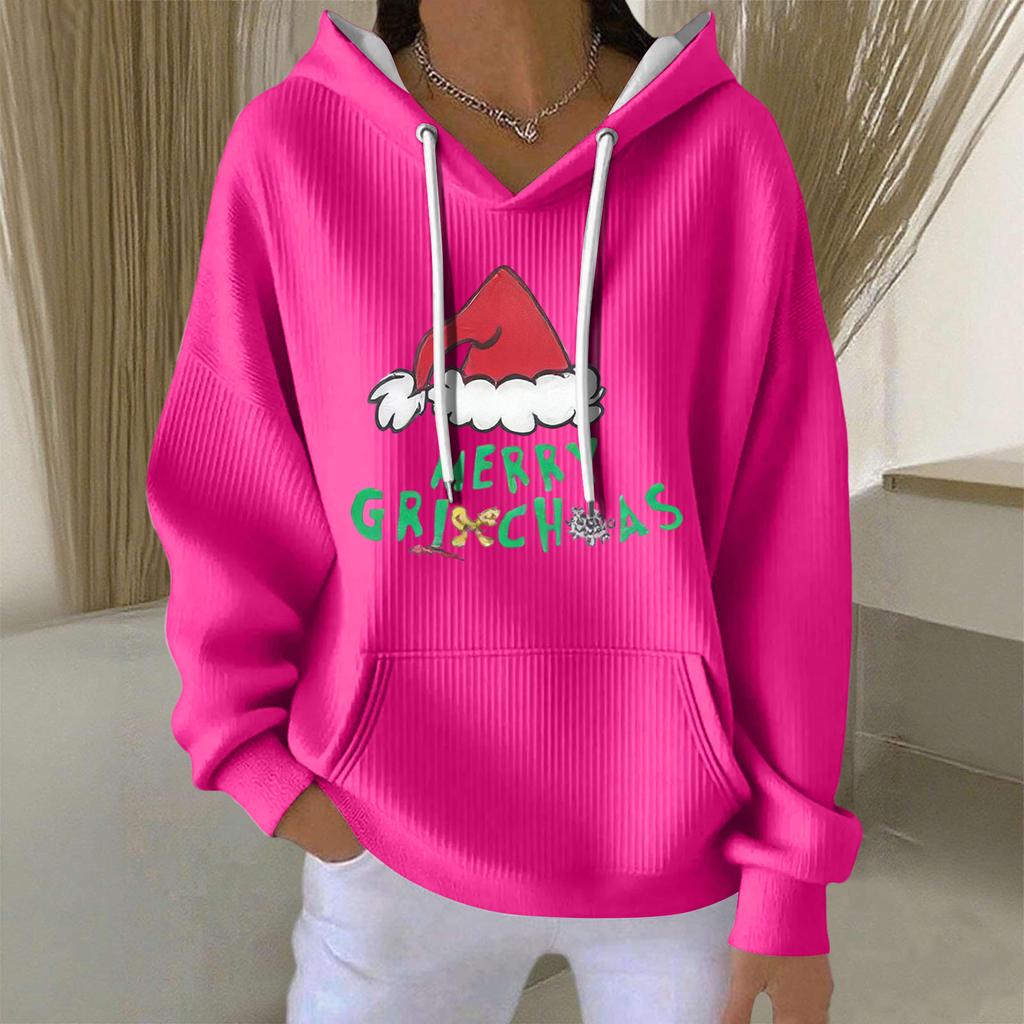 Women's Fashion Casual Christmas Angel Print Pullover Long-Sleeve Sweatshirt