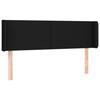 3122956 vidaXL LED Headboard Black 147x16x78-88 Cm Fabric