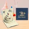 Folding Pop-Up Greeting Card Four-Layer Cake Invitation Card 3D Happy Birthday Card  Baby Shower