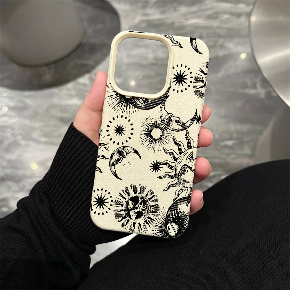 

Sun Moon Totem Art Collage Case For iPhone 16 Pro Max Cases iPhone 17 11 12 13 ProMax 14 15 Plus 17 Air XS XR Shockproof Cover iPhone XR