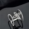 925 Sterling Silber Blumenlinien Kristall Zirkon Micro Pave Fashion Party Ring für Frauen im europäischen Stil edler Schmuck