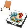 5D DIY PU Diamond Painting Notecard Box with 160 Sheets Paper Gem Art Sticky Note Holder Diamond Art Note Box for Home Office