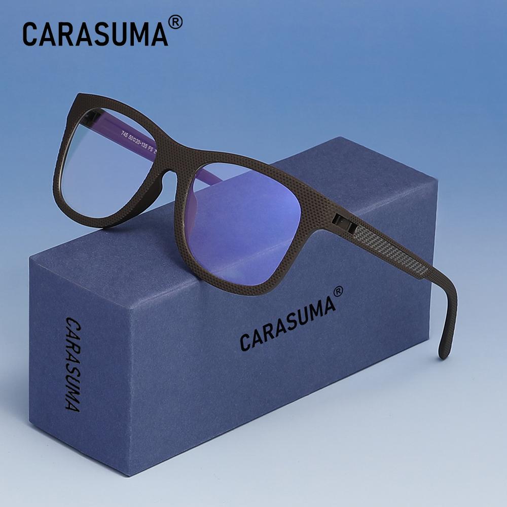 CARASUMA Men Women Blue Light Blocking Computer Glasses Rectangle Lenses Anti Blue Ray Eyeglasses Work Students Eyewear