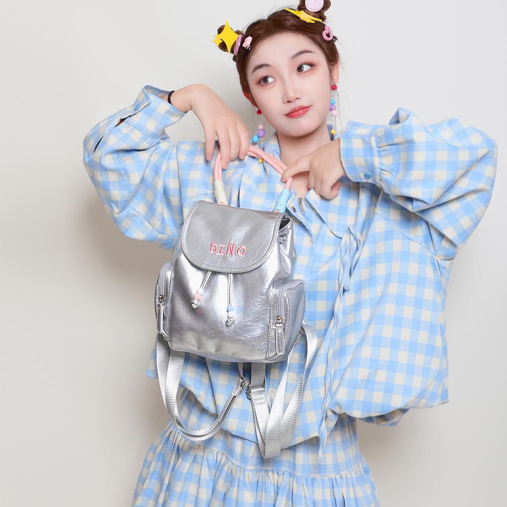 A Small Backpack for Female College Students Traveling, A Trendy Brand Commuter Backpack