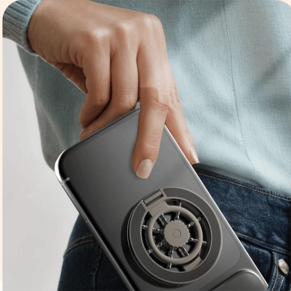 360 Rotating Magnetic Phone Holder Zinc Zinc Zinc Alloy Foldable Phone Grip Phone Ring Holder Desk Use