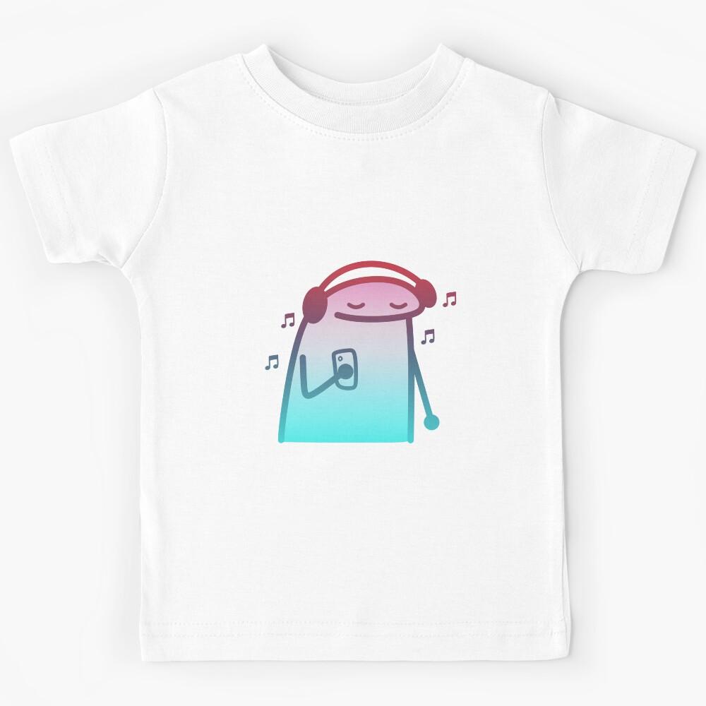 Flork meme Music & Headphone - Ombré edition Kids T-Shirt 160