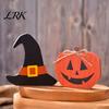 Holiday Gift for Home Halloween Table Sign, Wooden Pumpkin Ghost Bat Block Rustic Party Centerpieces Tiered Tray Ornament Tabletop Office Indoor Decor