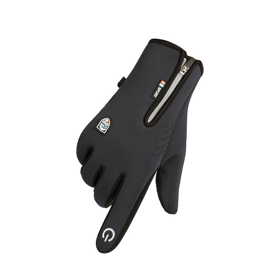 Autumn and Winter Warm Gloves Fitness Windproof Waterproof Touch Screen Non-slip Thickened Riding Electric Vehicle Outdoor Riding Sports Gloves