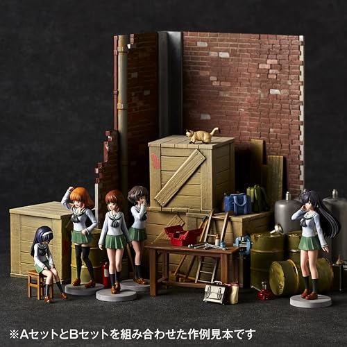 Kaiyodo ARTPLA Girls & Panzer Final Chapter Garage Set [B] 1/24 Scale Unpainted Plastic Model Kit