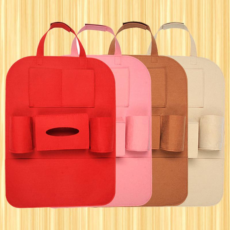 Car Rear Seat Organizer With Fabric Storage Bag For Children Car Interior Accessories