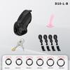 Male Chastity Cage Lightweight Resin Male Chastity Cage Bondage Gear &Adult Sex Toy for Men Includes 6 Ring (Pink)
