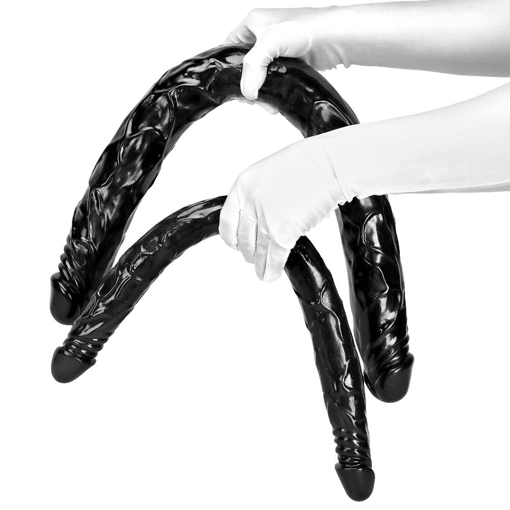 Double Dildo Oversized Realistic Penis Big Black Dick Sex Toy Adult Anal Plug Monster Dildo Fisting Femdom BDSM