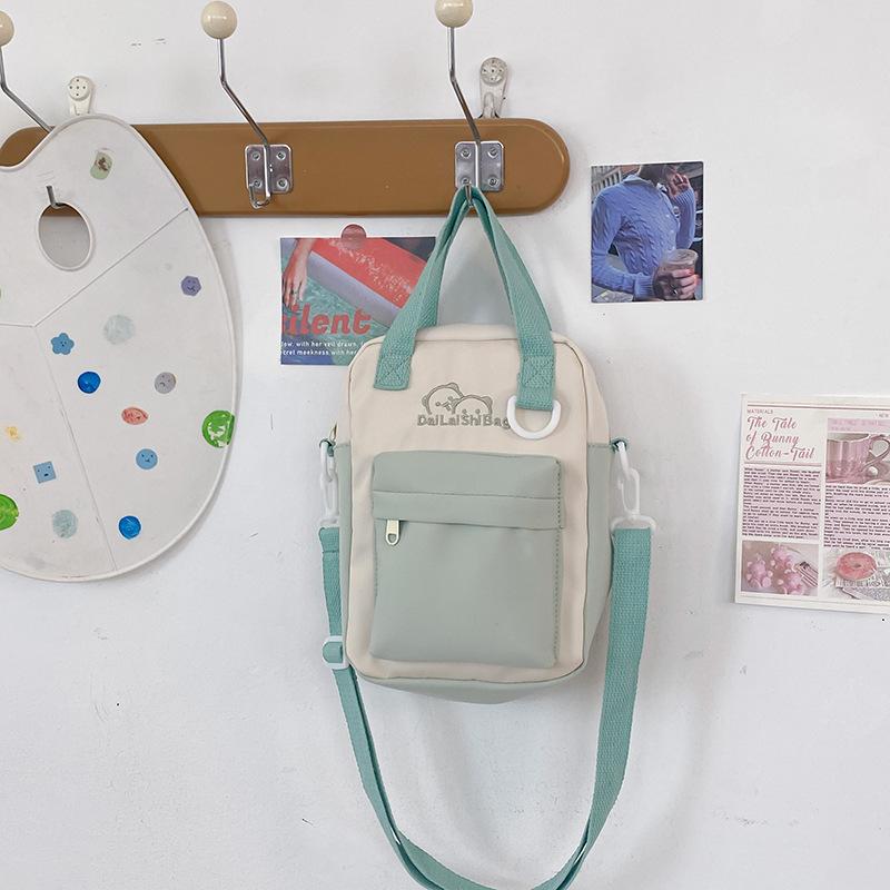 Female cotton doll college style double-sided shoulder bag transparent messenger bag cute small bag handbag