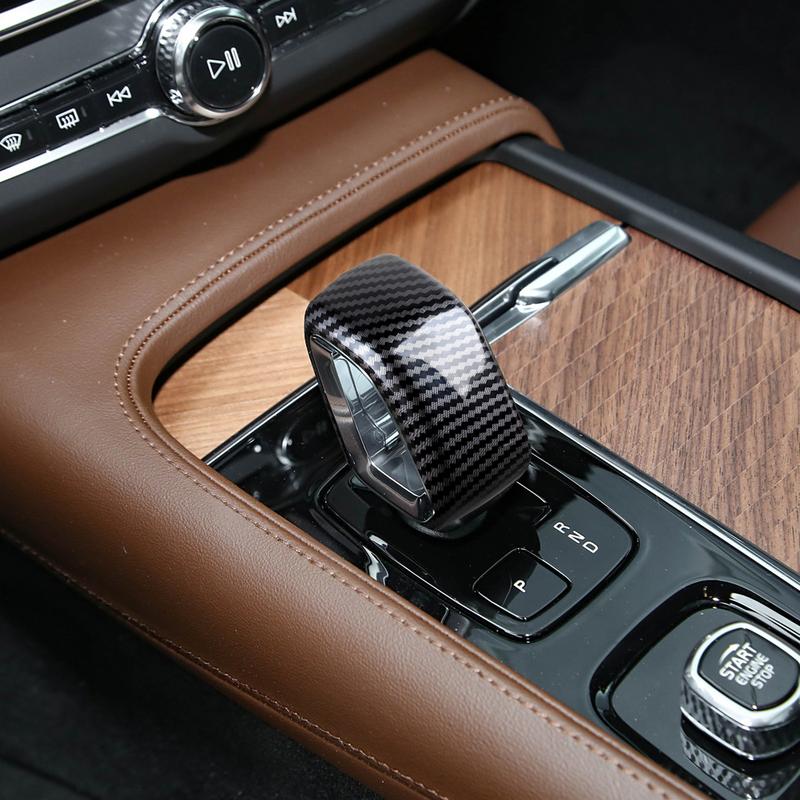 ABS Koolstofvezel Versnellingspookknop Cover Op Maat Gemaakt Voor Volvo XC40 XC60 XC90 S60 S90 C40 Versnellingspook Vervangend Accessoire
