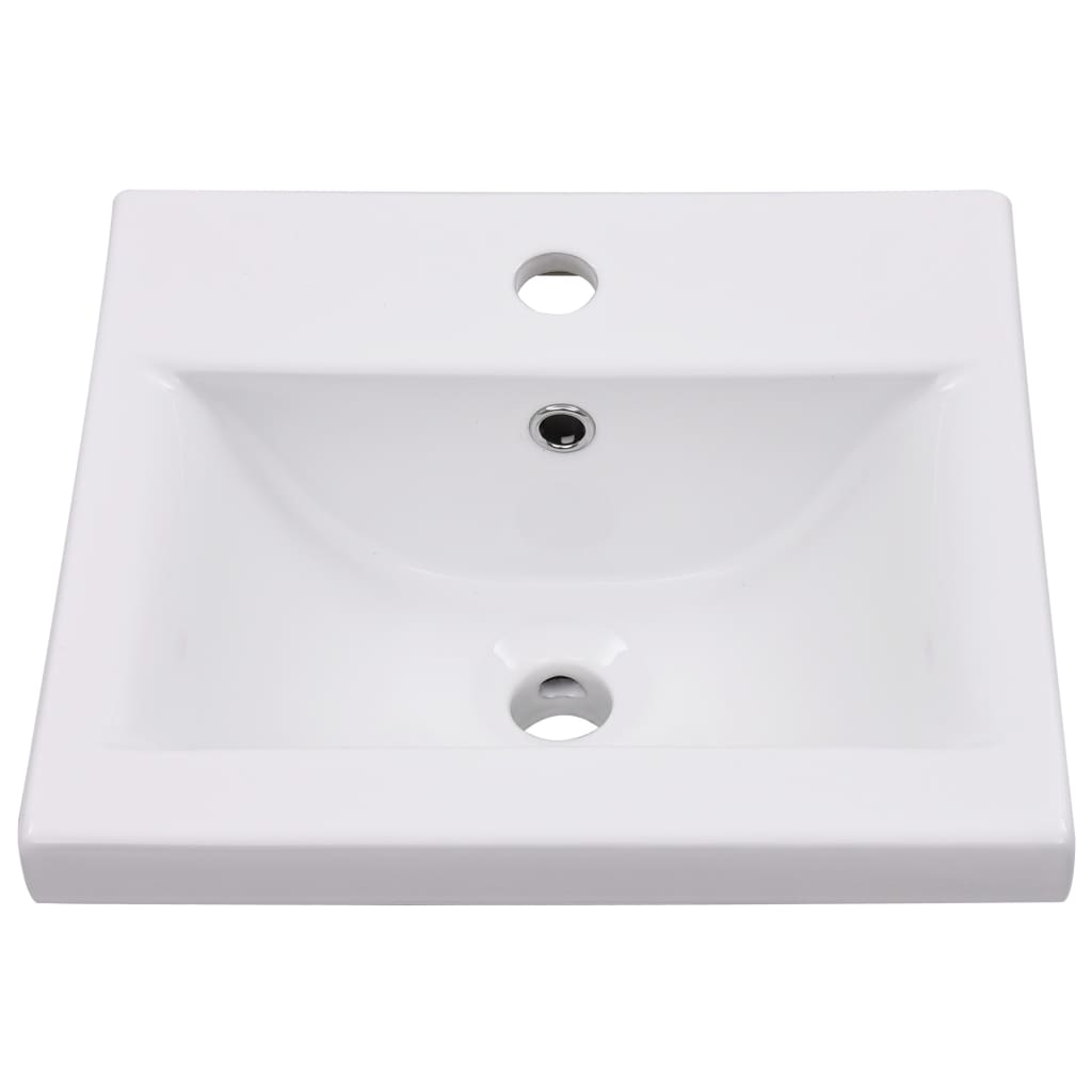 Bathroom Furniture Set Black Particleboard