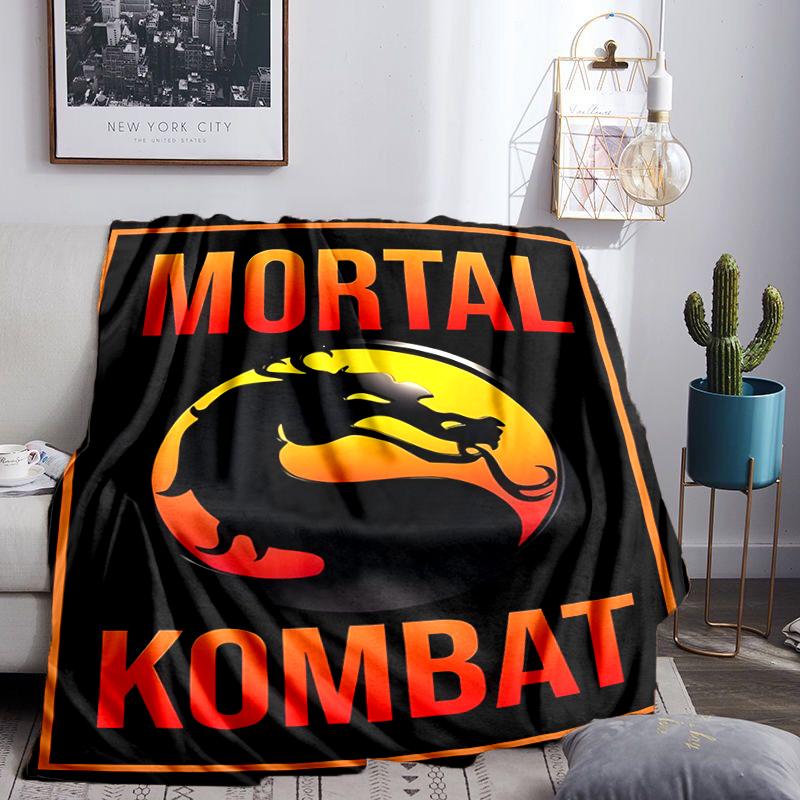 Dark Warrior's Mortal Kombat Blanket Flannel Throw for Sofa, Indoor, Camping, Living Room, Office, Chair, And Bed Soft Birthday Gift