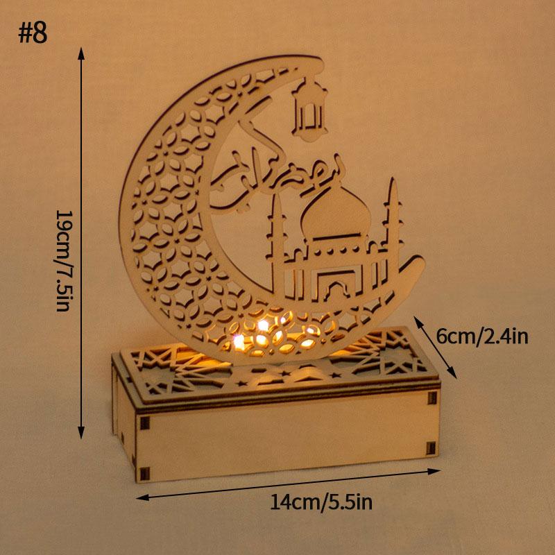 Ramadan Lantern Eid Ramadan Decoration Lamp EID Mubarak Lantern Islamic Muslim Party Decor Festival Table Light Supplies