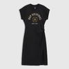 Gap Women's 2025 Summer LOGO Shirred Waist Cotton T-Shirt Dress