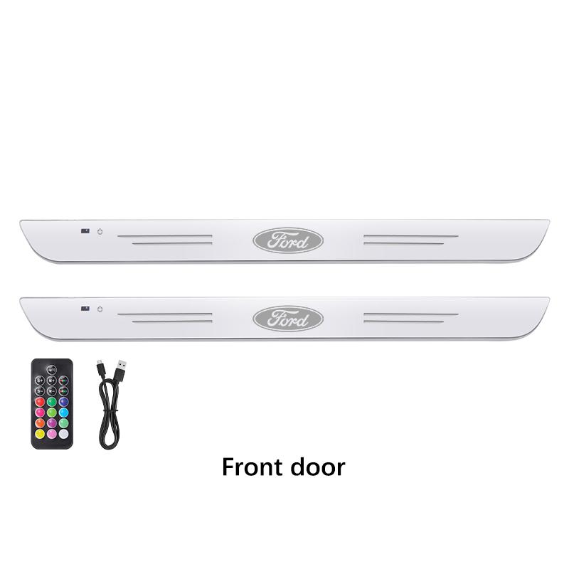 Car LED Telecontrol Wireless Welcome Lamp Door Sill Pedal Light Ford ST Mondeo Explorer Ecosport Ranger Fiesta Kuga Focus Edge