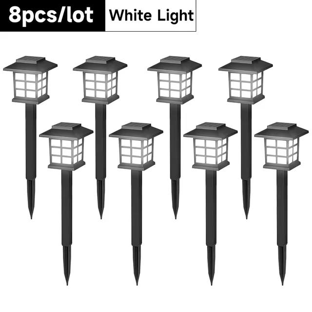 Solar Garden Lights Outdoor Waterproof Pathway Decor Warm White LED Yard Lawn Camping Decorative Landscape Lighting Easy Install