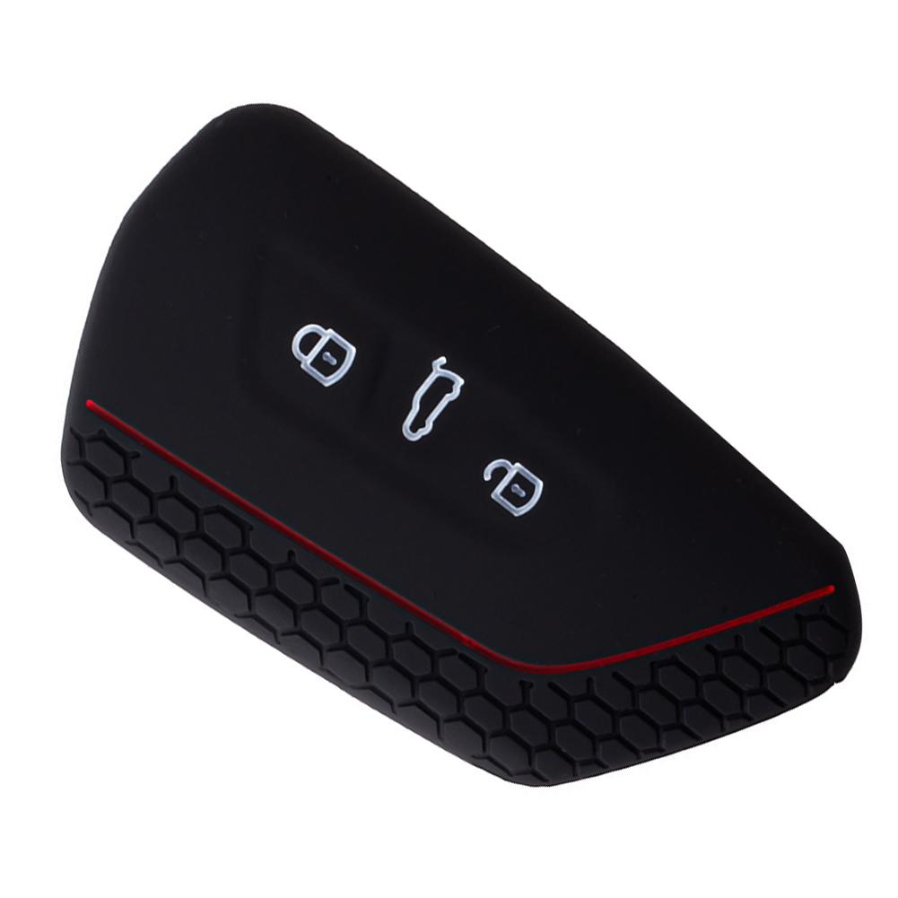 Black Soft Silicone Key Cover Set for Golf 8 For Skoda Enyaq IV 2 Pieces
