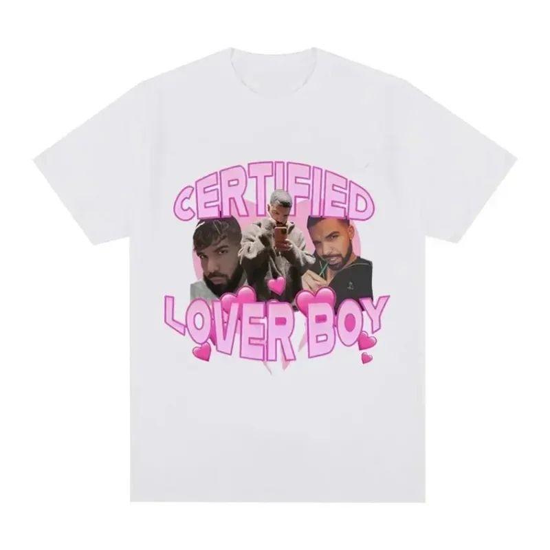 Funny Drake Meme Pattern Tshirt Certified Lover Boy Music Album Tshirt Hip Hop Fashion Tshirt Casual Loose Streetwear Unisex
