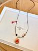 Spring & Summer Dopamine Fruit Slice Resin Drop Necklace – Women's Vacation Style Sweater Chain