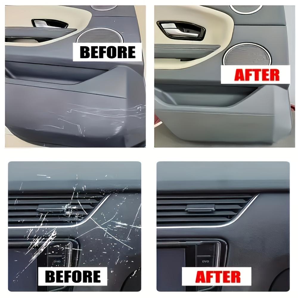 Car Seat Care Cream, Car Interior Renovation Kit, Plastic Leather Polishing Paste, Restores Shine to Plastic Surfaces Without Da