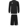 Comfortable Round Neck Long Sleeve Sweatshirt Fashion Tie Simple Shorts Casual Sports Suit Men Activewear Black ACLLSPS3CS-BW+S21ATMSH2T-BW