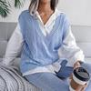 Gilet lavorato a maglia con scollo a V e motivo a torsione cava da donna, autunno e inverno