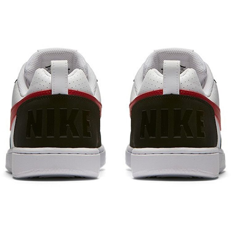 Nike Court Borough Low White Black Red Men Sneakers Gym-Red 838937-102